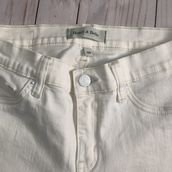 Henry & Belle white cropped cuff jeans size 29 - Picture 2 of 12